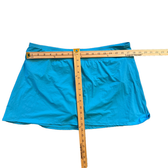 Lands' End Swim Skirt Bottoms Women's Plus Size 16W Turquoise Blue Modest Skort - Picture 6 of 8